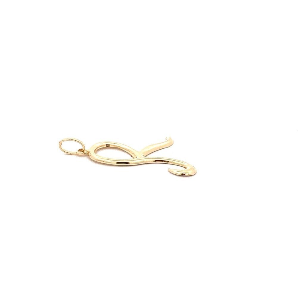 18K Gold Pendant Letter Initial R - Picture 8 of 9
